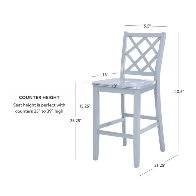 Catron Counter Height Solid Wood Dining Bar Stool