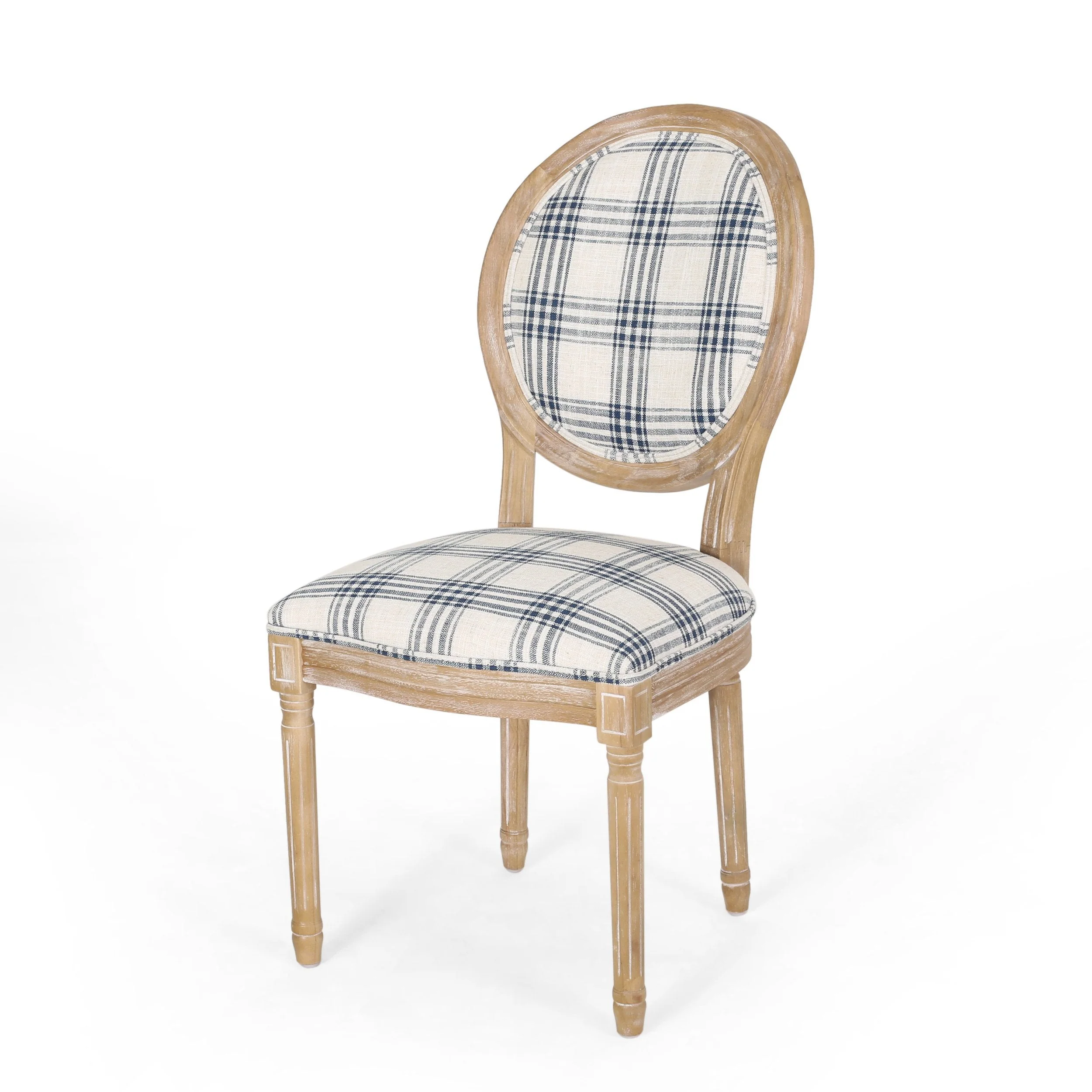 French Country Fabric Dining Chairs - NH419413