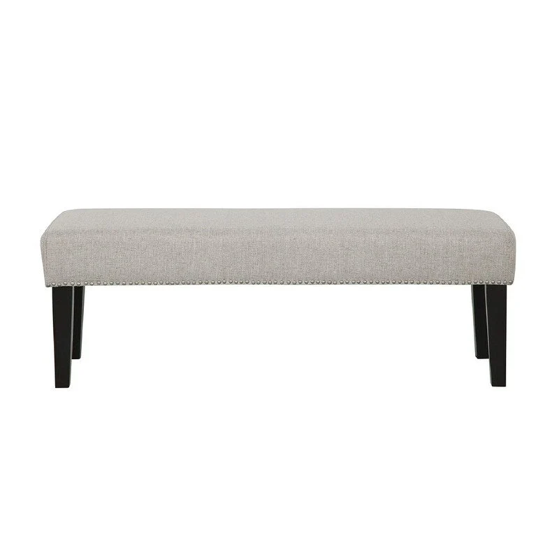 Grafton Home Miley Upholstered Accent Bench w/ Nailhead Trim