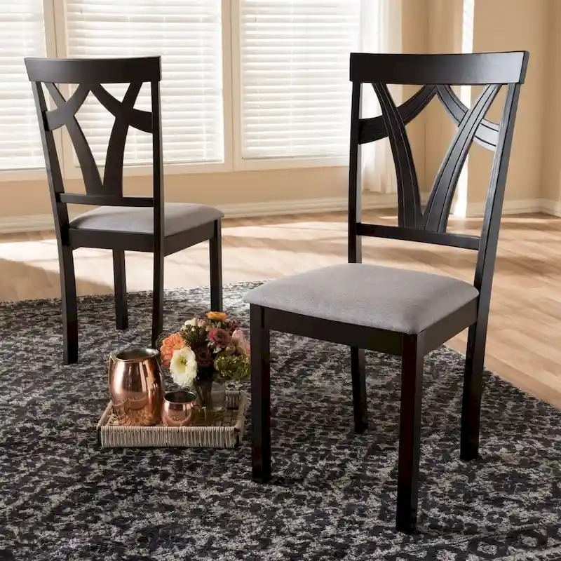 Contemporary Fabric Dining Chair Set