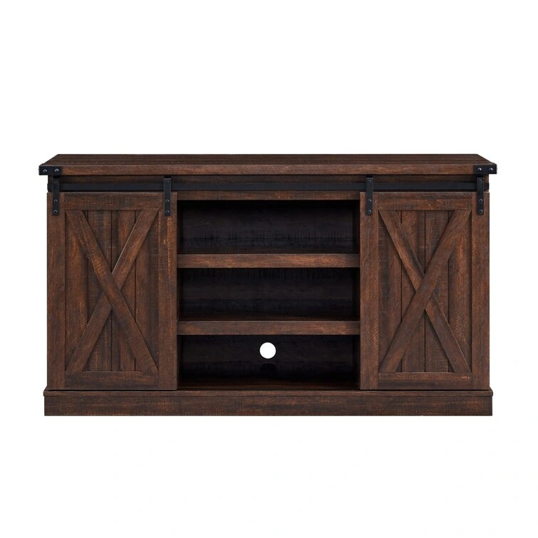Wood Media Console TV Stand Entertainment Center