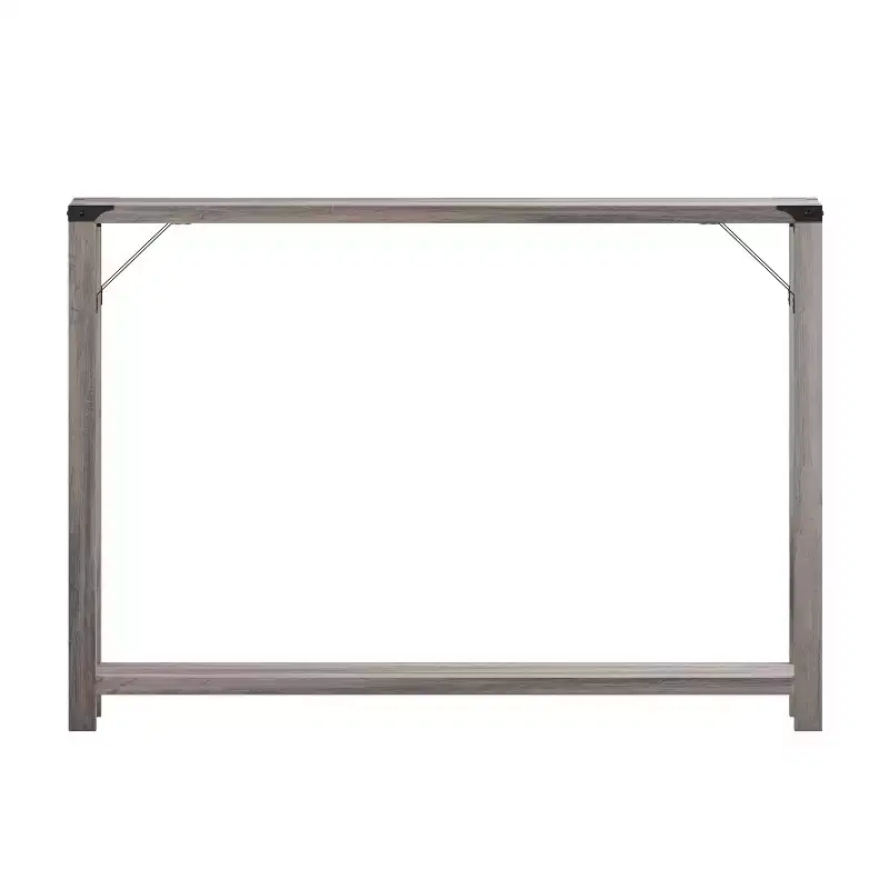 Engineered Wood Modern Farmhouse Entryway Console Table with Metal Accents