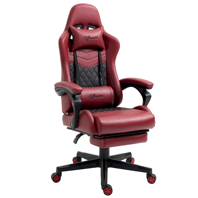 Vinsetto Gaming Chair Racing Style Office Ergonomic Chair Adjustable Height Swivel Recliner High Back PC Computer Desk Chair