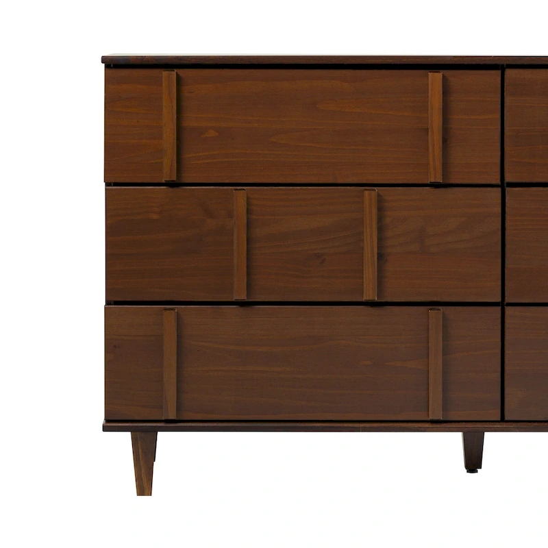 Middlebrook Mid-Century Modern Detailed Solid Wood Dresser