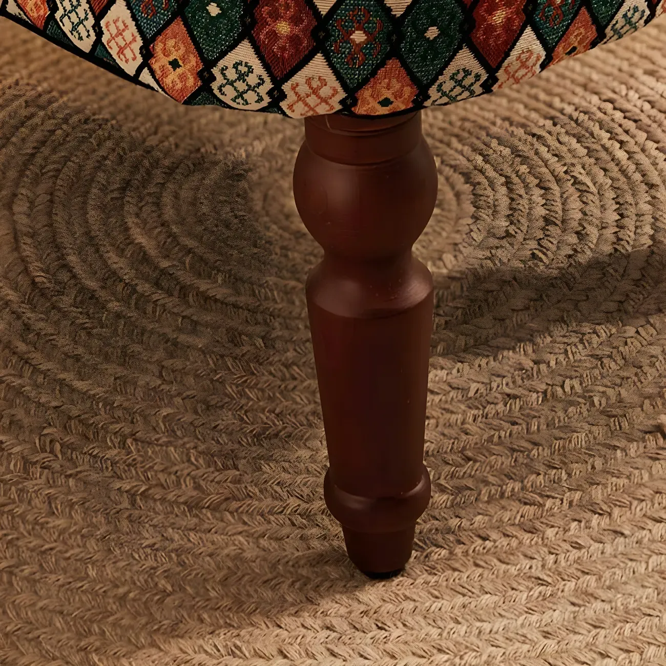 Scandinavian Patterned Upholstery Lounge Chair