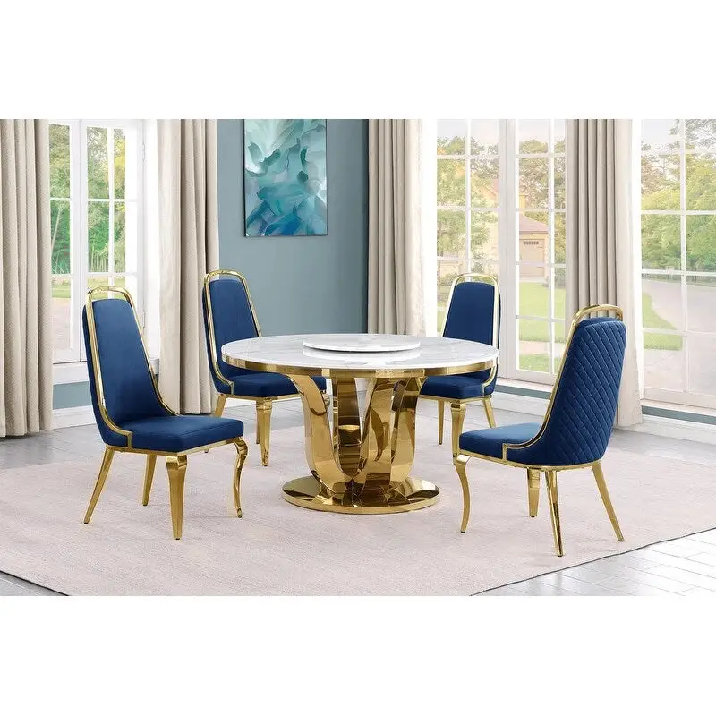 Best Quality Furniture D325-SC314-7 5 Piece Round Dining Set