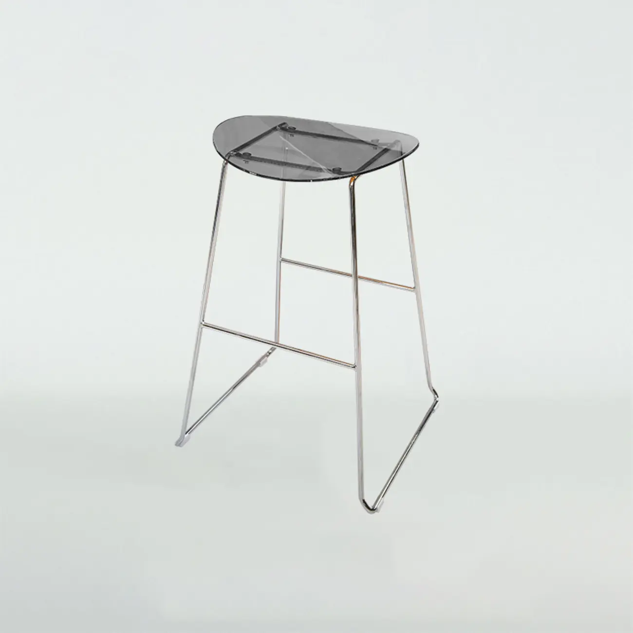 Modern Minimalist Backless Sled Sleek Acrylic Bar Stool