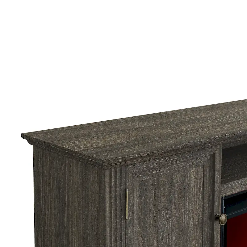 Farmhouse 72 TV Stand with Fireplace - Accommodates up to 75 TV - 73W x 35H x 14D