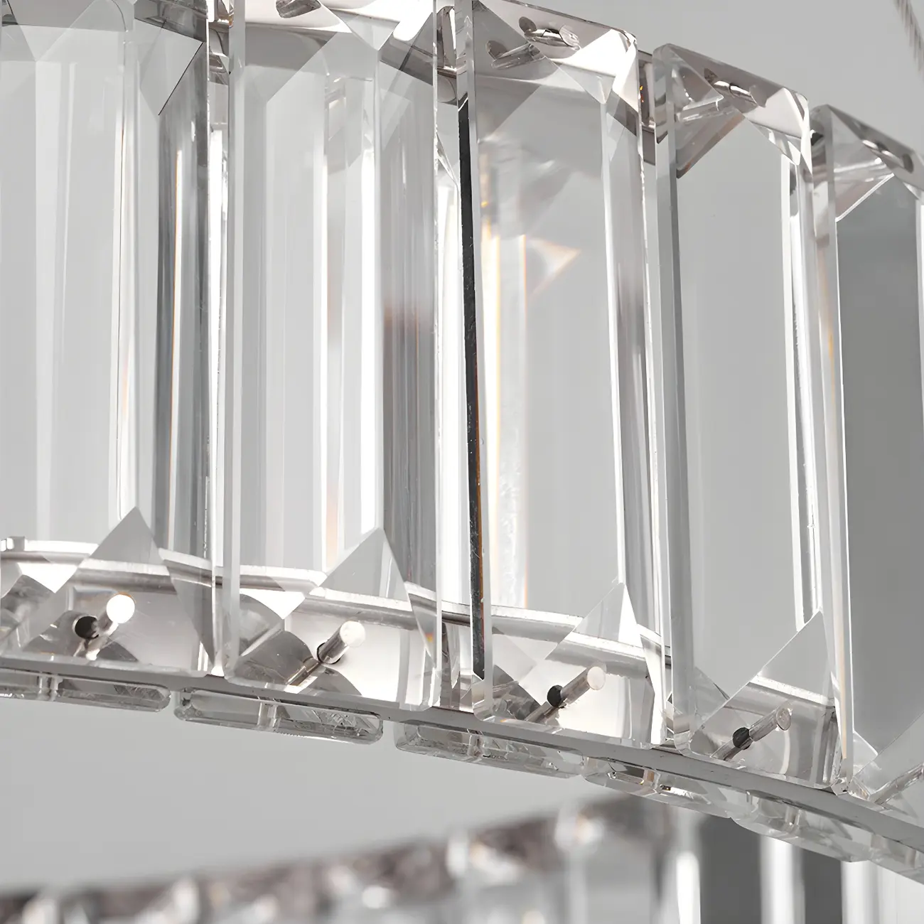 Dining Area Modern Crystal LED Ring Pendant