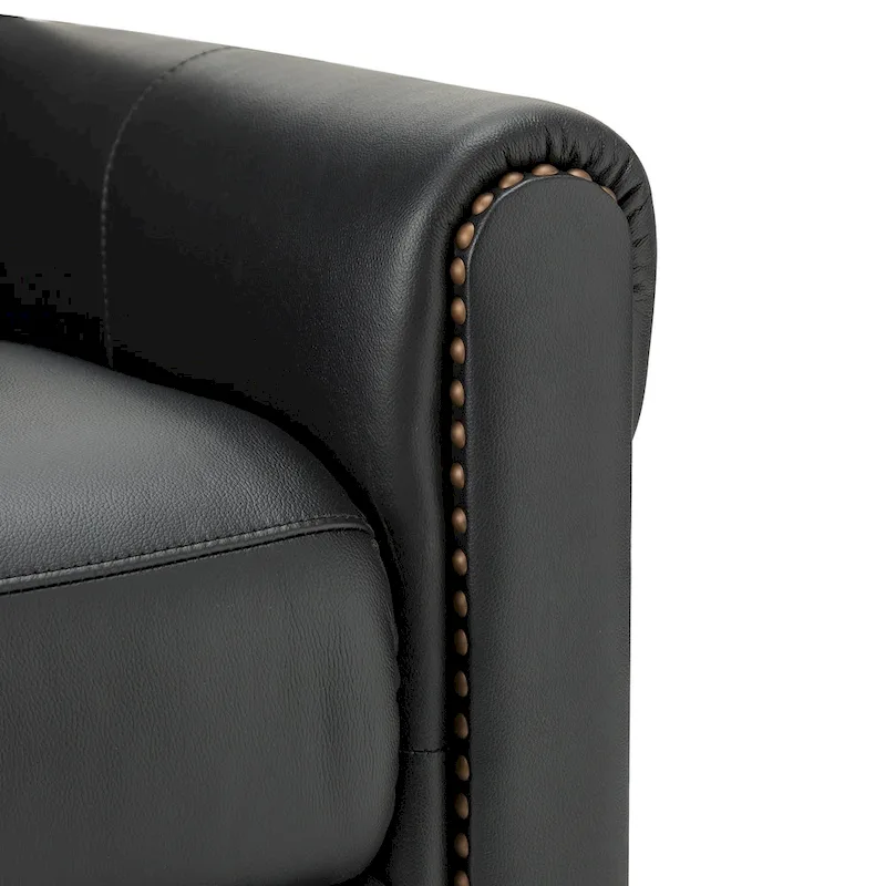 Felisa 32.48 Wide Genuine Leather Manual Recliner