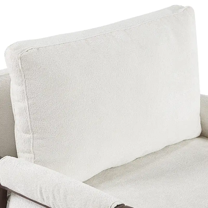 Mid-Century Modern 30 W Chenille Upholstered Accent Leisure Armchair