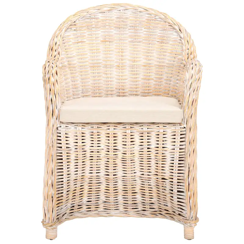 SAFAVIEH Sinja Yellow Rattan Club Chair - 24  x 26  x 35  - 24Wx26Dx35H