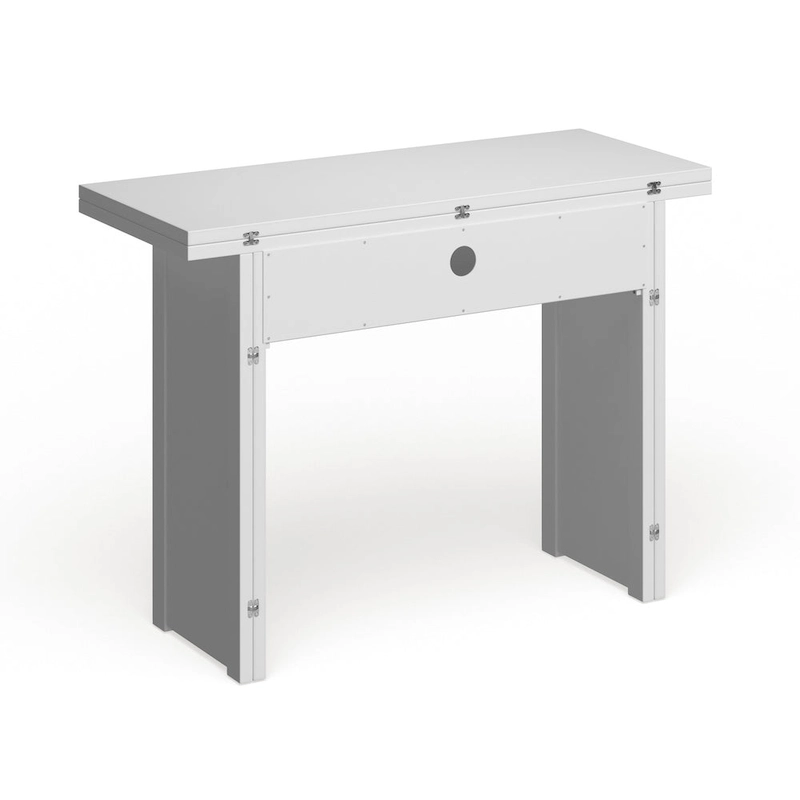 SEI Furniture Kleberg White Convertible Console to Dining Table