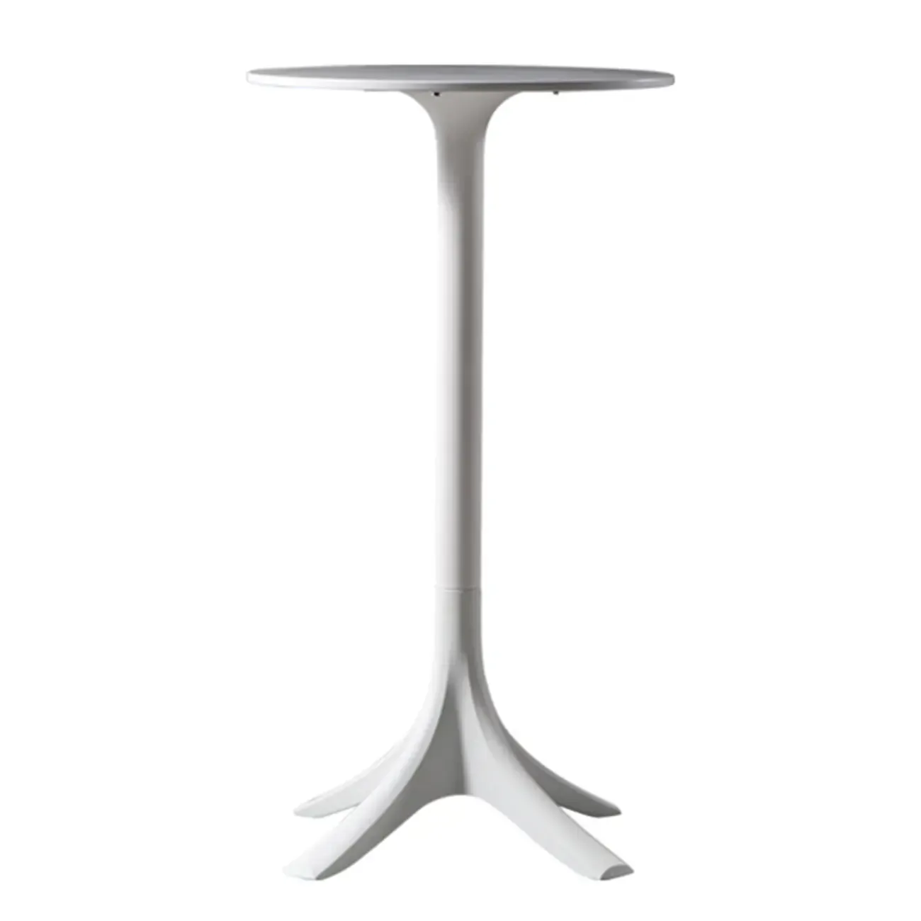 White Round Acrylic Tall Bistro Table Pedestal Base