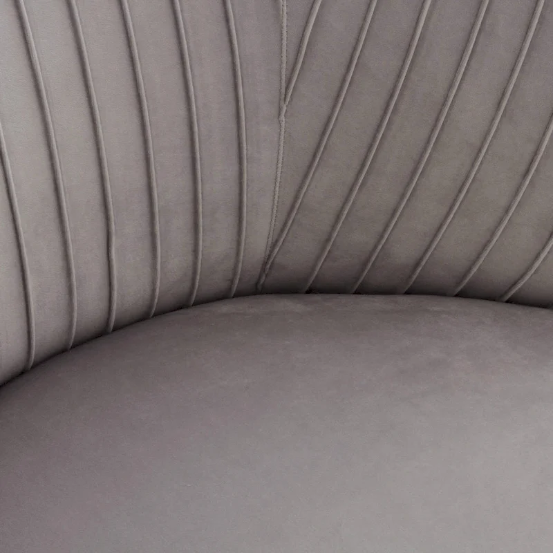 Maliah Pleated Velvet Upholstered Chaise