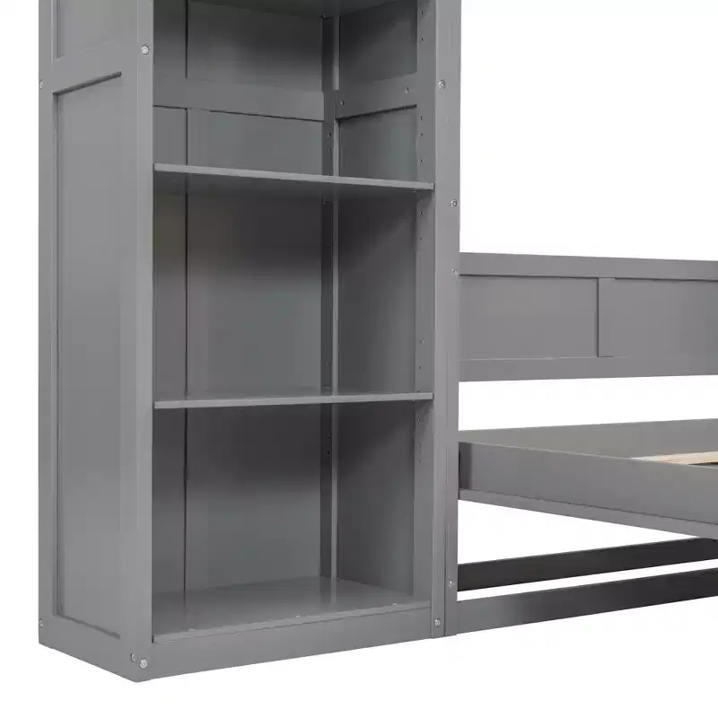 Whisen Murphy Bed Wall Bed with Shelves