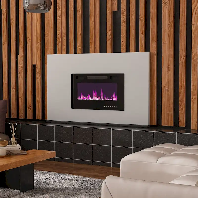 TV Stand/Electric Fireplace Ensemble Cozy Stylish Living Room Solution