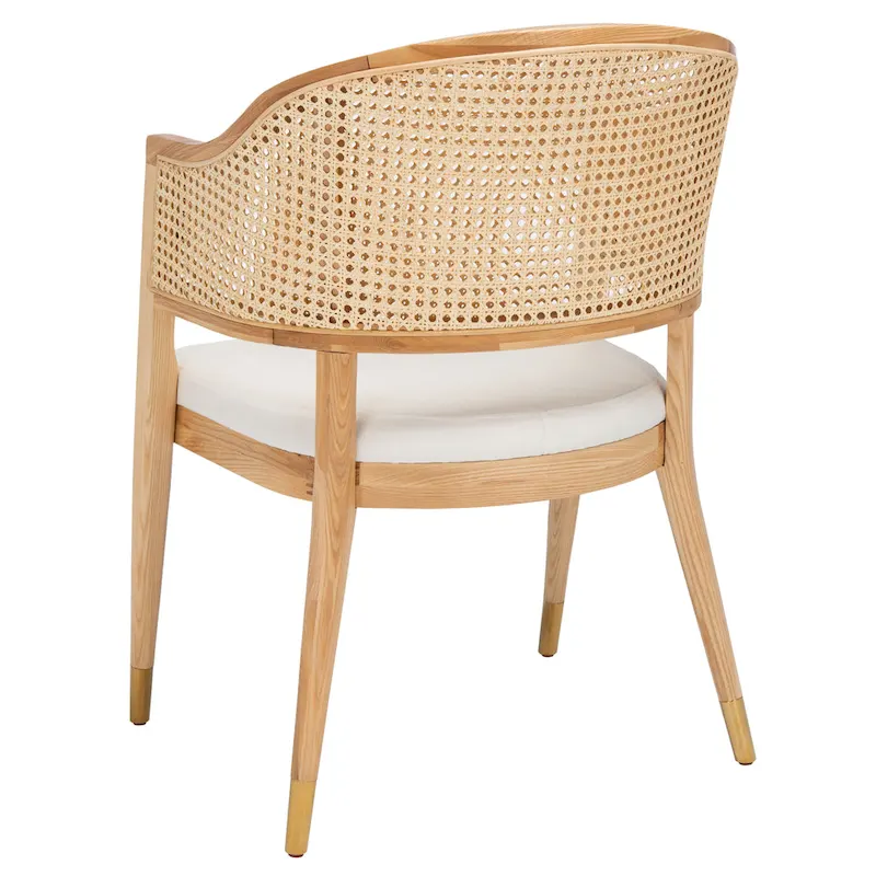 SAFAVIEH Couture Dominica Rattan Dining Chair - 23.4  W x 22.8  L x 33.6  H - 23 W x 23 D x 34 H