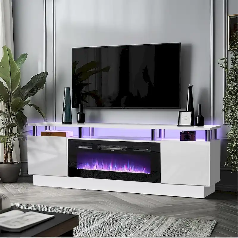 70 Fireplace TV Stand with 36 Electric Fireplace