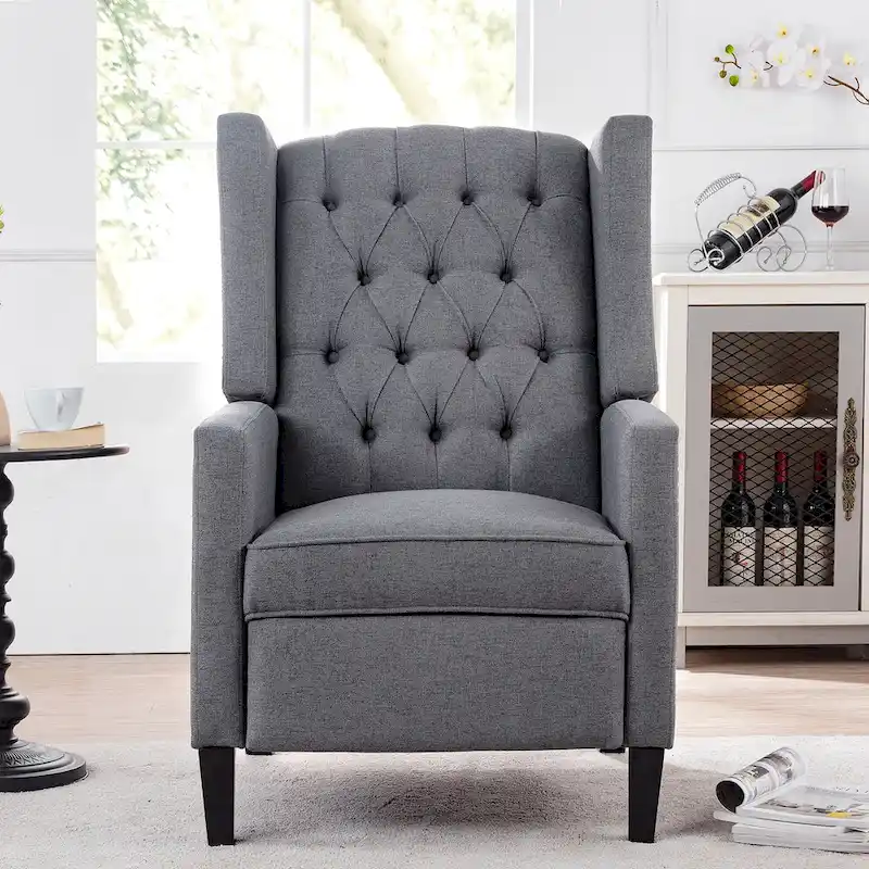 Wide Manual Wing Chair Recliner - 34.45 x 27.16 x 40.55