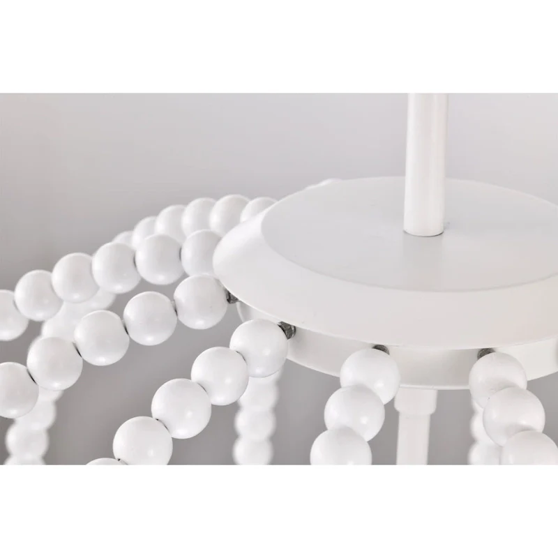 Arni 16 Inch Pure White Beads Bohemian Pendant 3-Light