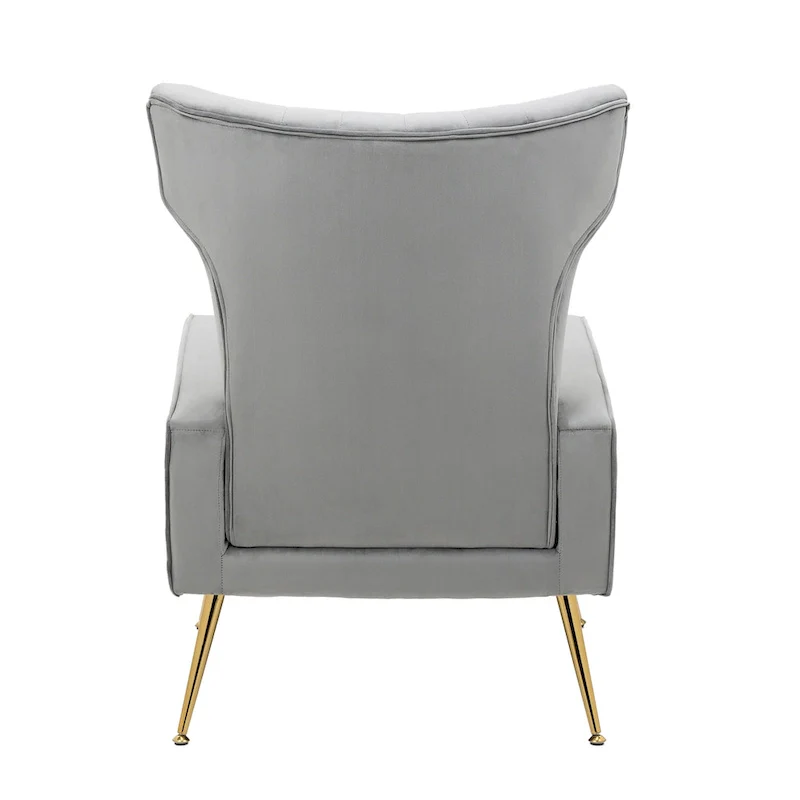 Upholstered Wingback Accent Chair - 26.4W x 37.8H x 32.6D