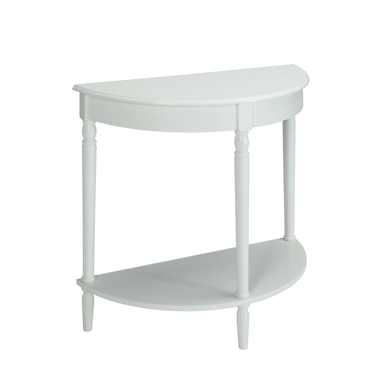 Convenience Concepts French Country Half-Round Entryway Table with Shelf