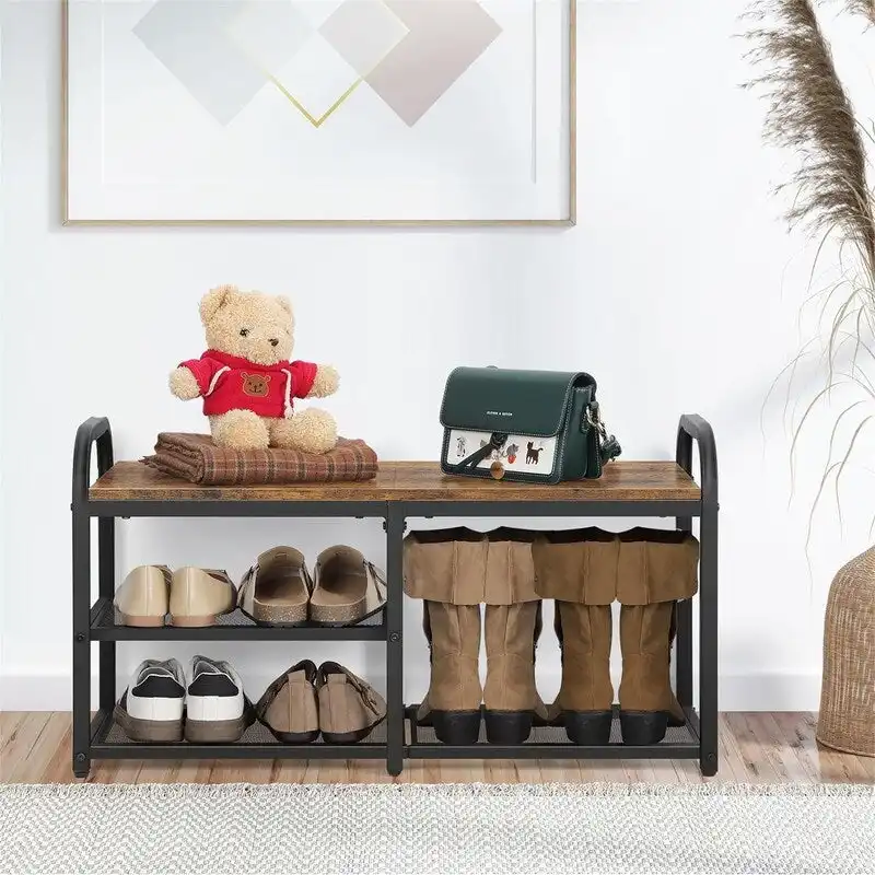 3 Tier Shoe Rack for Entryway - 11.82D x 31.7W x 17.56H