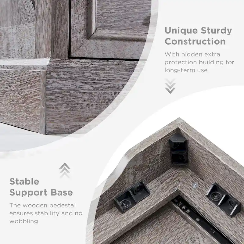 9-Drawer Dresser, Farmhouse, Blue/Grey/Brown/Off White/Black, Engineered Wood