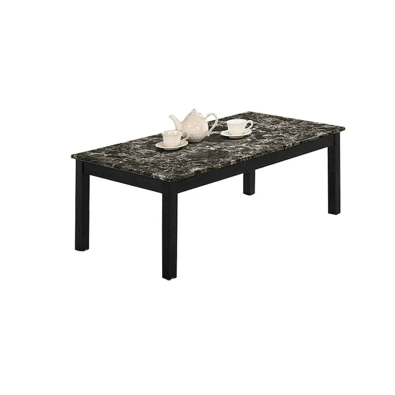 3 Piece Coffee Table with Faux Marble Top