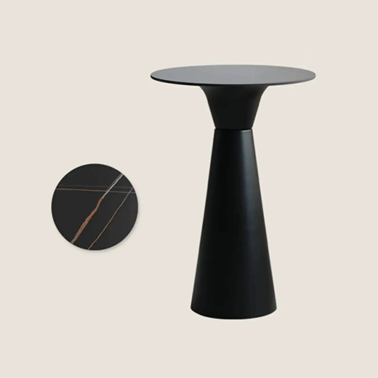 Elegant Pedestal Round White Marble Bar Table