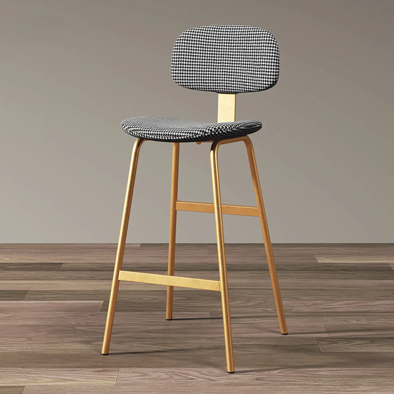 Saddle Faux Leather Counter Stools with Backs