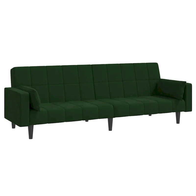 vidaXL 2-Seater Sofa Bed Upholstered Convertible Sleeper Sofa Couch Velvet - 86.6 x 33.3 x 27.2