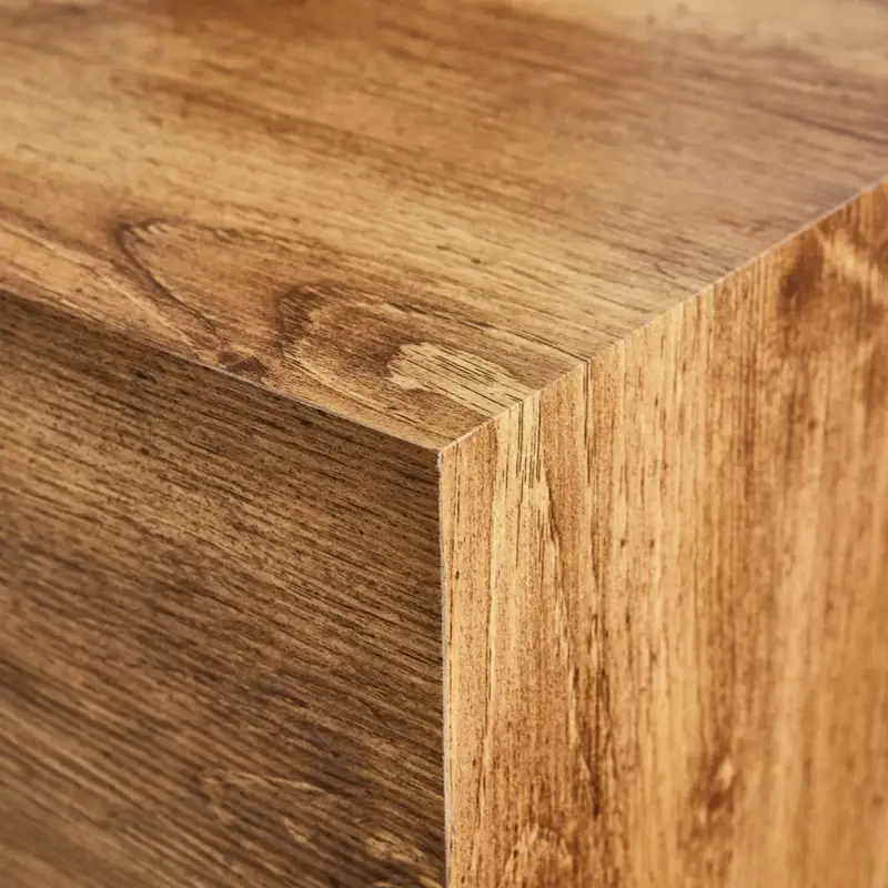 Modern Coffee Table, MDF with Wood Grain & Marble-Inspired Pattern, Easy Assembly, 10-15 Min