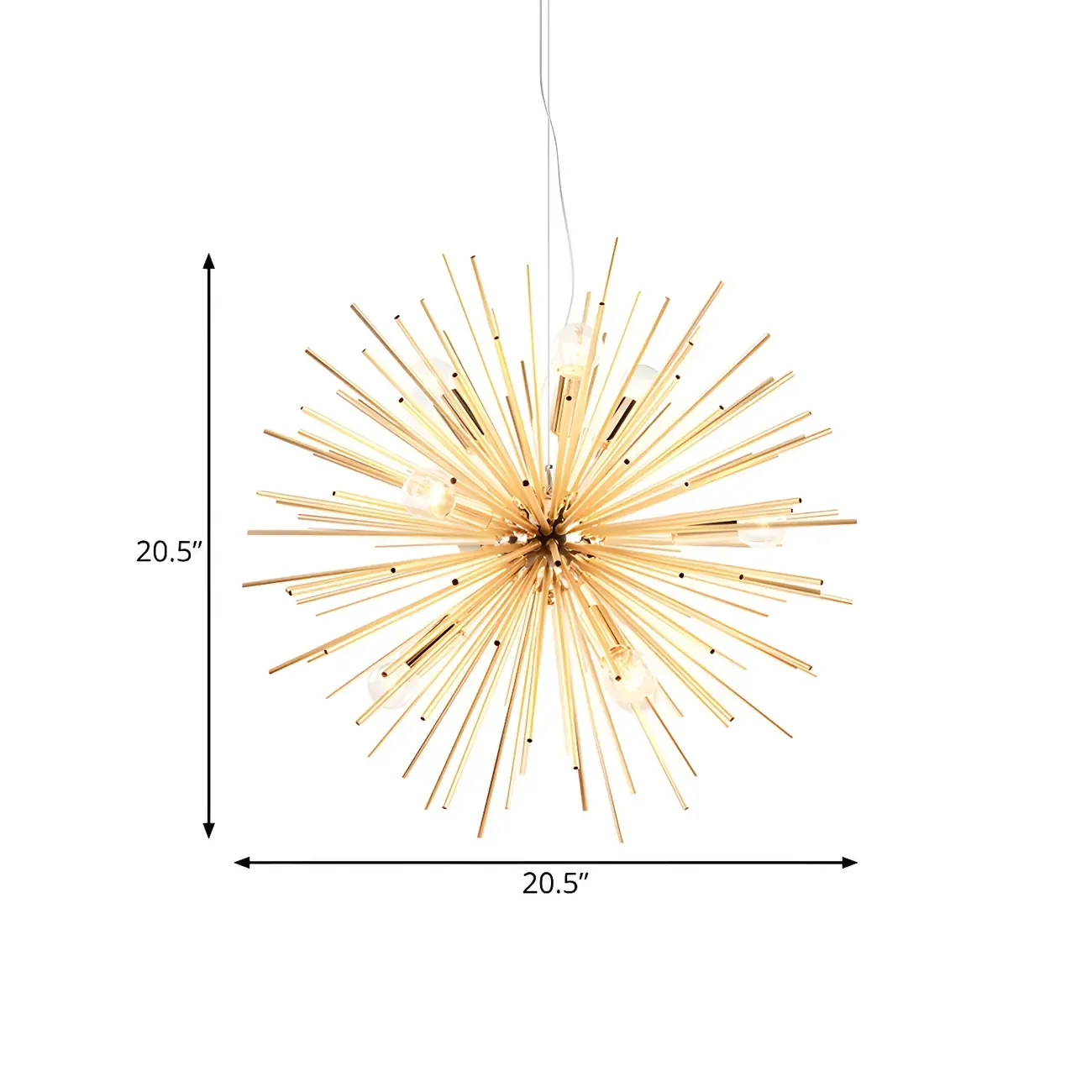 Modern Gold Starburst Sputnik Chandelier