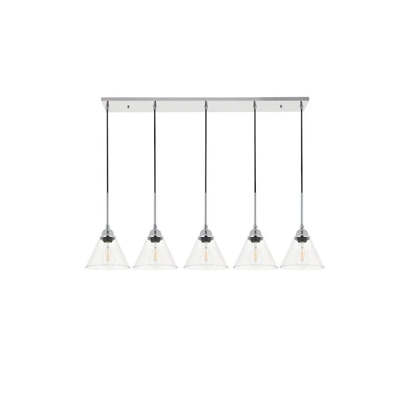 Histoire 5 light chrome Pendant