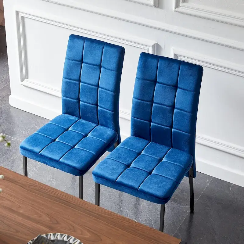 Howtai Upholstered Velvet Dining Chair High Back