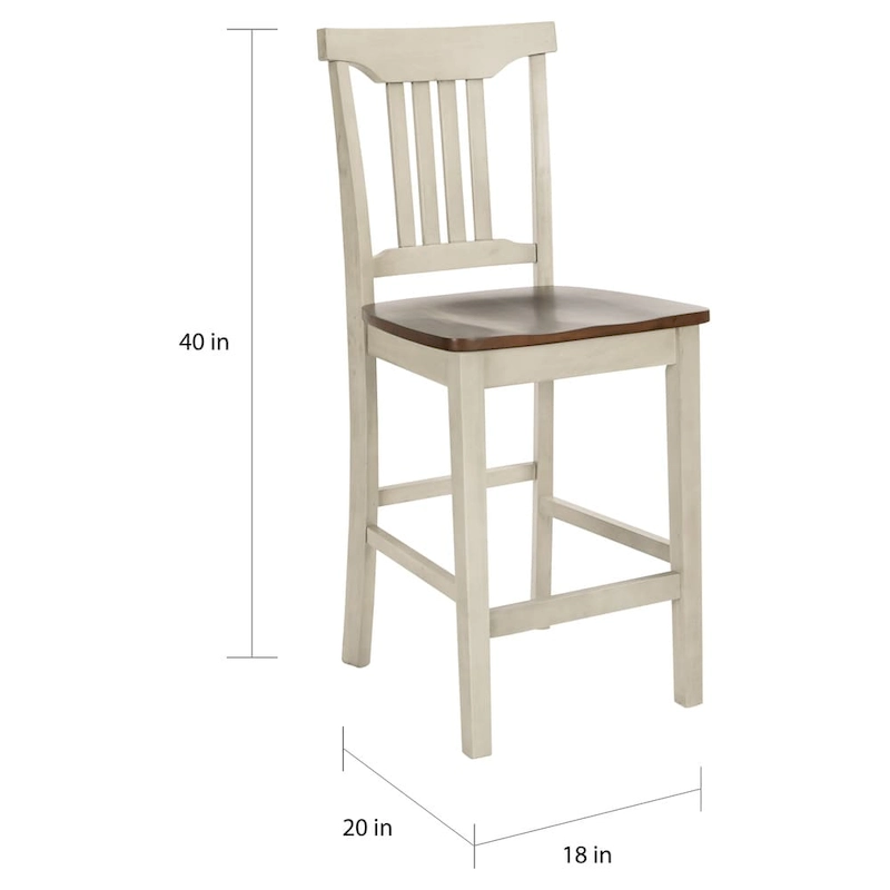 The Gray Barn Simmons Antique White and Brown 5-piece Dining Set