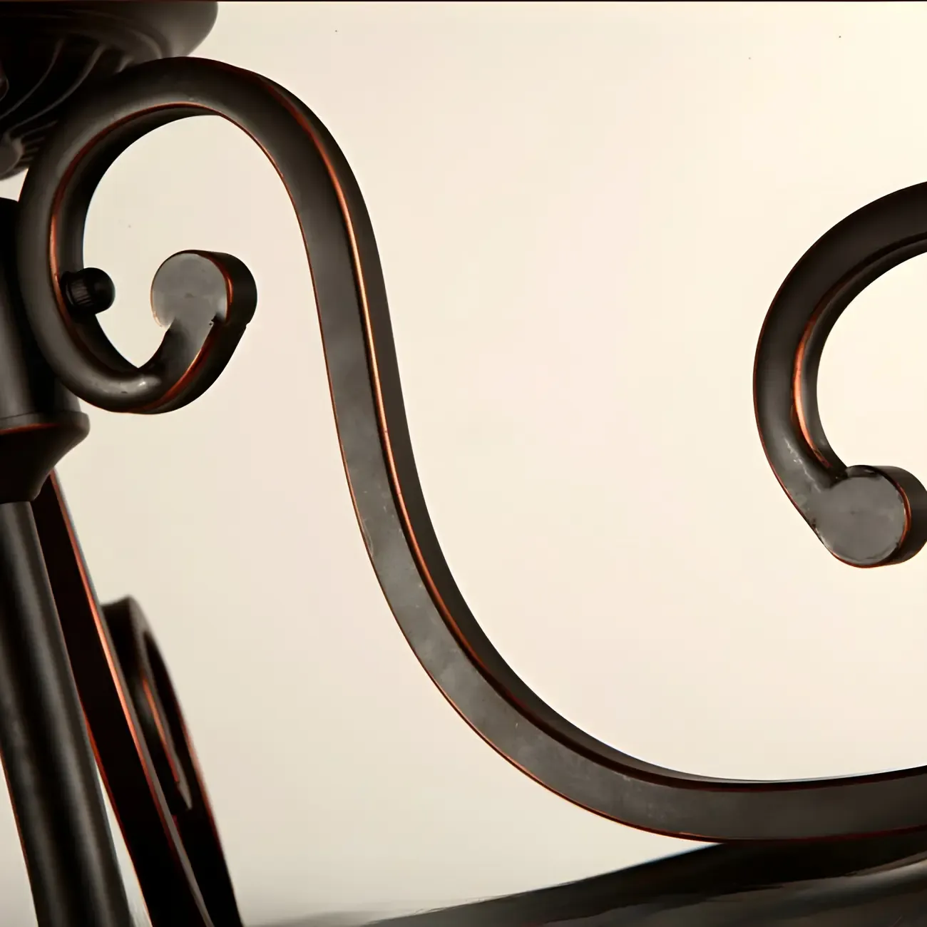 Frosted Glass Brown 3-Light Barn Semi Flush Ceiling Light