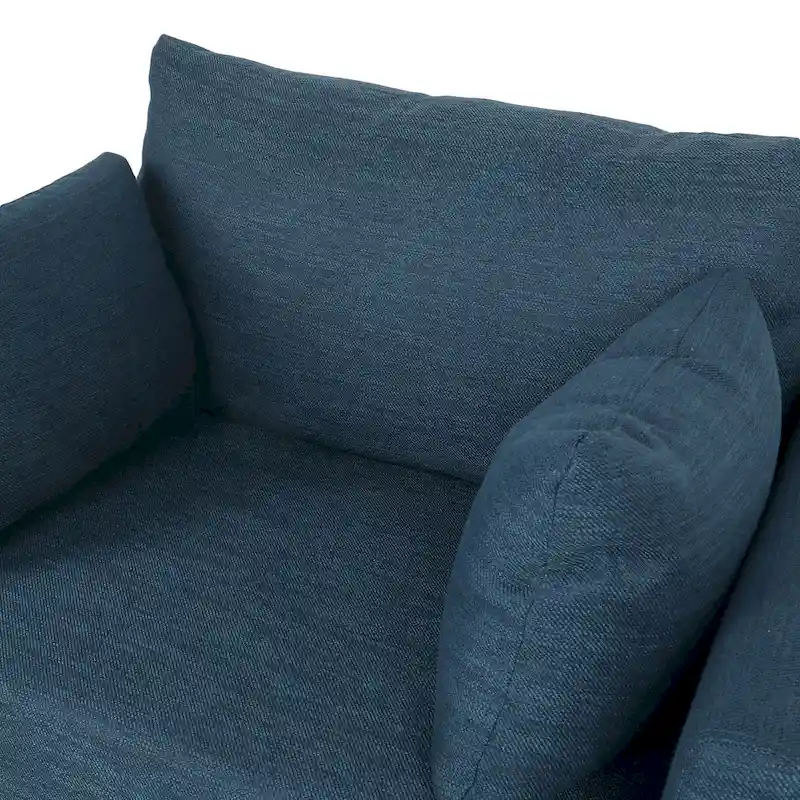 Gould Upholstered Club Chair with Accent Pillows