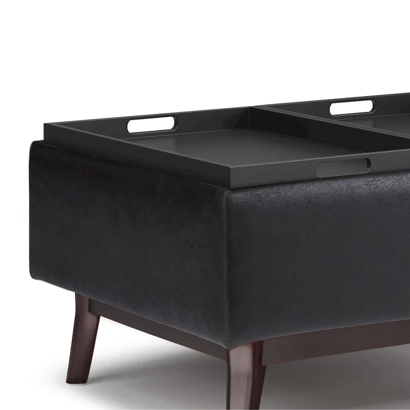 WYNDENHALL Ethan 34 inch Wide Mid Century Modern Rectangle Table Ottoman