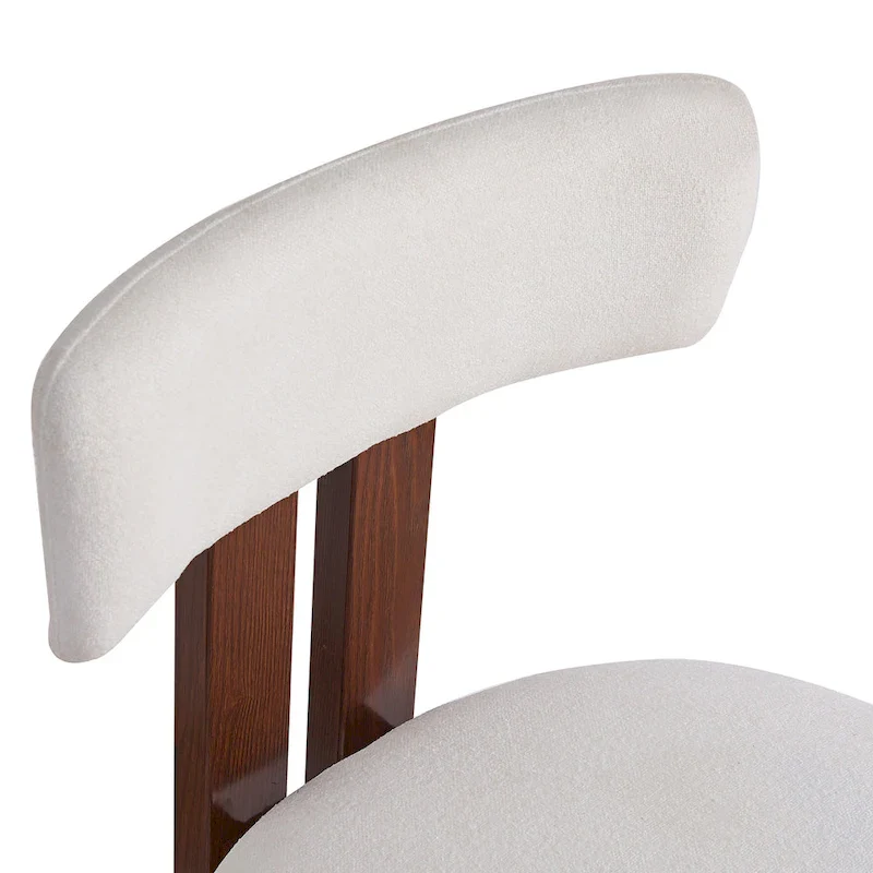 Roomfitters 26.5  Round Upholstered Counter Stools, Set of 2 Low Back Bar Chairs with Black Metal Frame