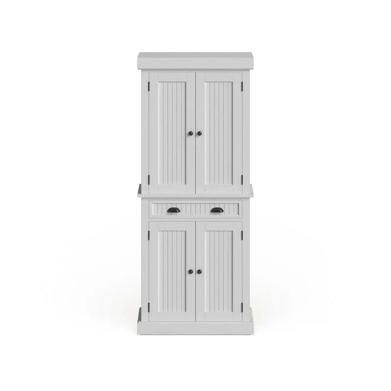 Sanded Off-White Pantry with Four Doors