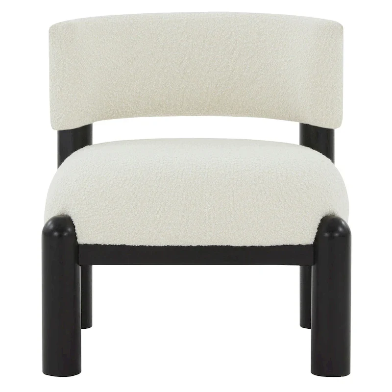 Faux Shearling Accent Chair - 26 In. W x 26 In. D x 28 In. H