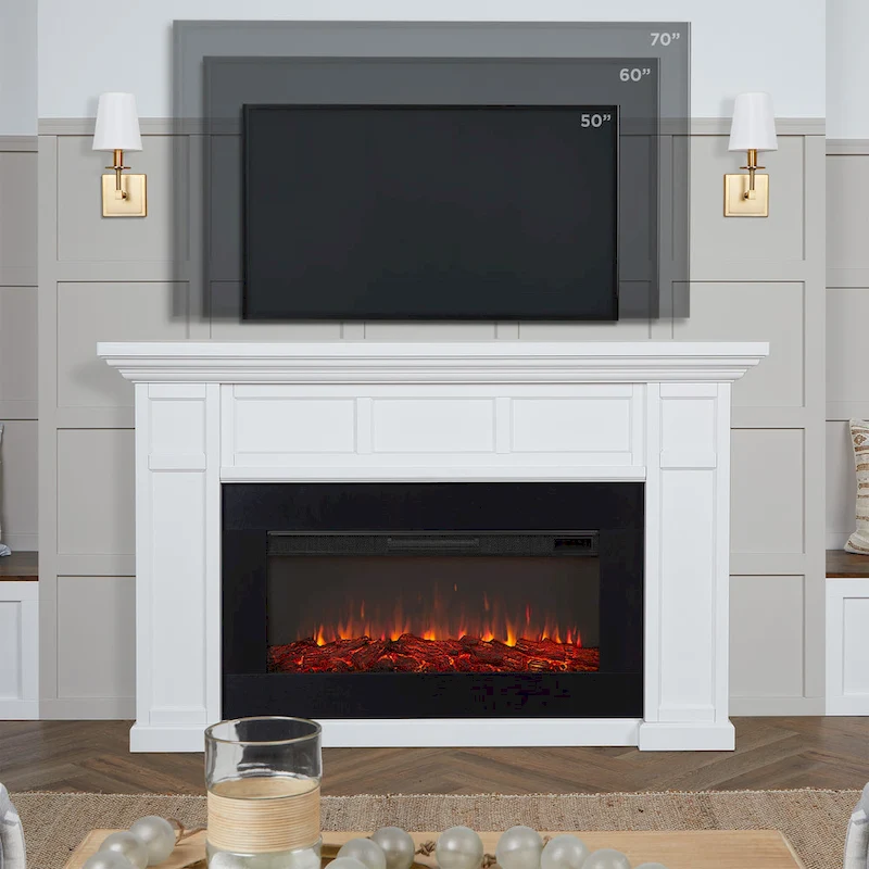 Alcott 75  Landscape Electric Fireplace by Real Flame