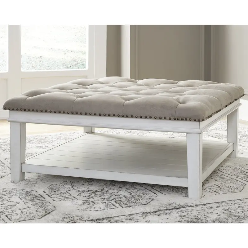 Kanwyn Upholstered Ottoman Cocktail Table - 40W x 40D x 18H