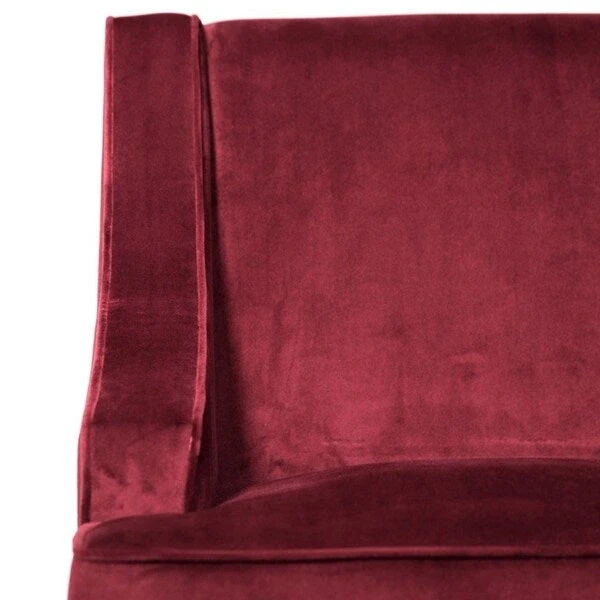 HomePop Swoop Arm Accent Chair in Berry Merlot Velvet