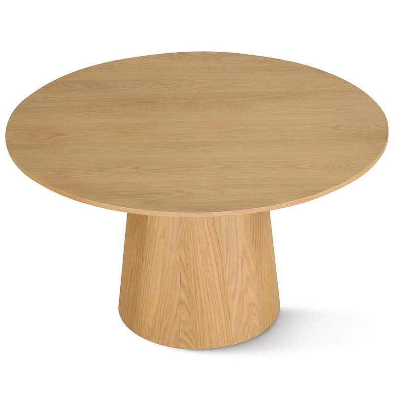 52 Solid Oak Round Pedestal Dining Table