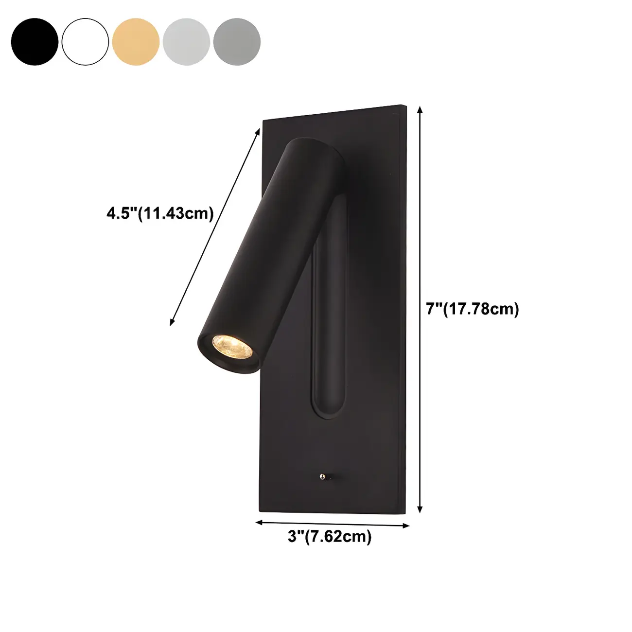 Modern Rotatable Metal Bedside LED Reading Wall Sconce