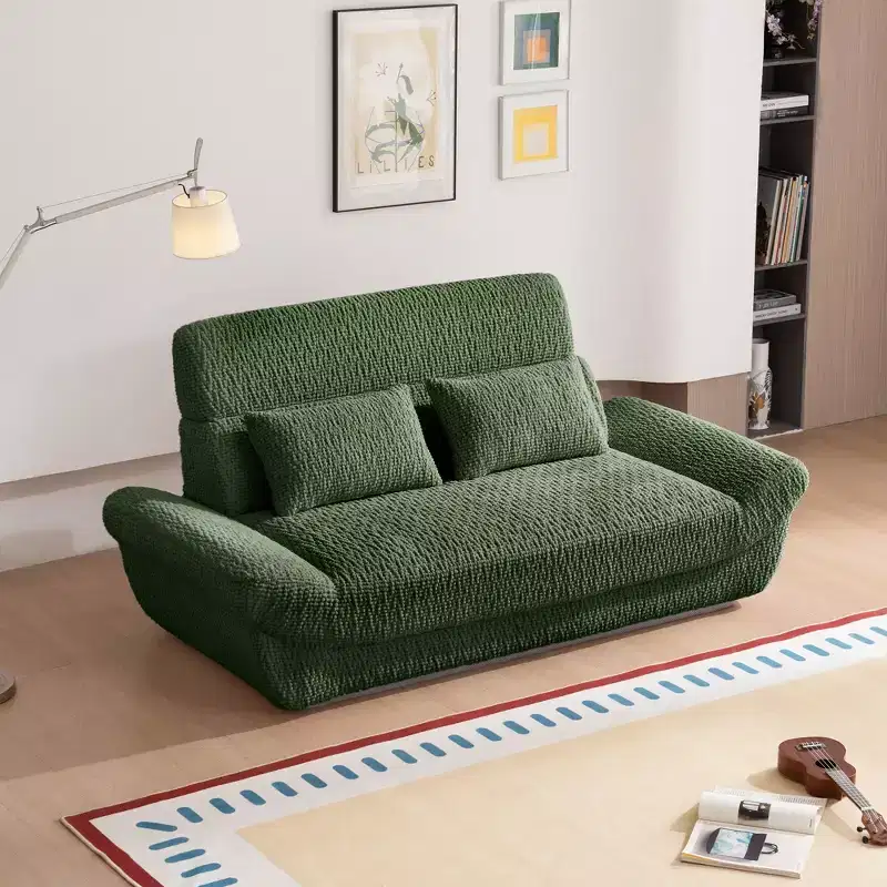 EHMKNP 2-Seater Sailboat Elliptical Sofa  High-Density Compressed Foam Luxury Living Room Couch